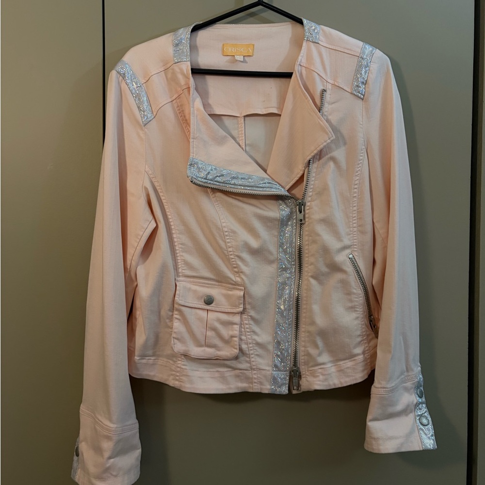 Pink crisca ( Biba ) lightweight zip up jacket